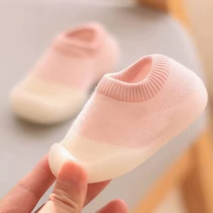 Baby Shoes Toddler First Walkers Infant Boys Girls Kids Rubber Soft Non-Slip Sole Floor Barefoot Casual Shoes Knit Booties